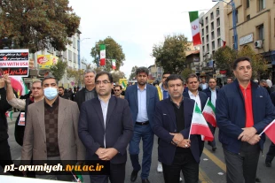 حضور دانشگاهیان دانشگاه فنی و حرفه‌ای استان آذربایجان غربی در راهپیمایی ١٣ آبان 9