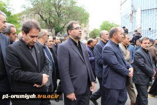 حضور رئیس و کارکنان دانشگاه فنی و حرفه‌ای استان آذربایجان غربی در مراسم تشییع پیکر مطهر شهدای خدمت 3